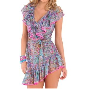 Luli Fama Unwrap Me Mini Dress/Cover up